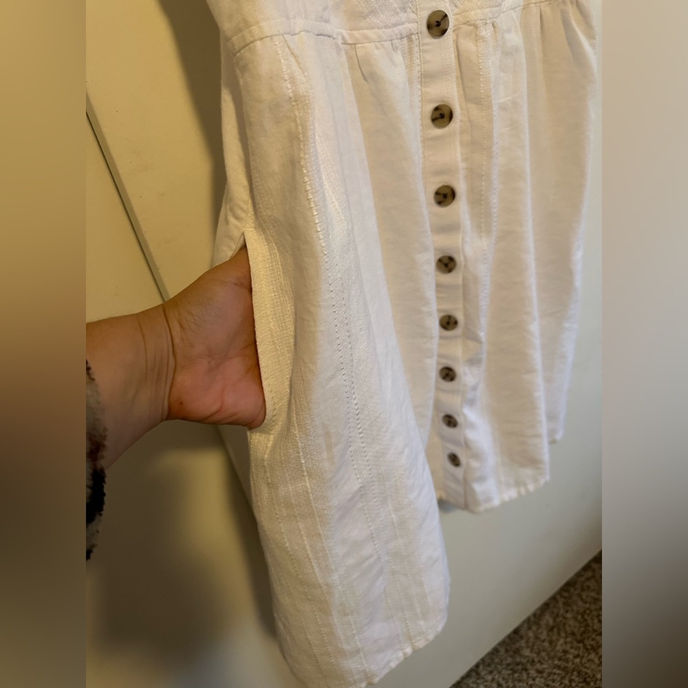 Universal Thread White Button-Down Mini Dress - Picture 3 of 12